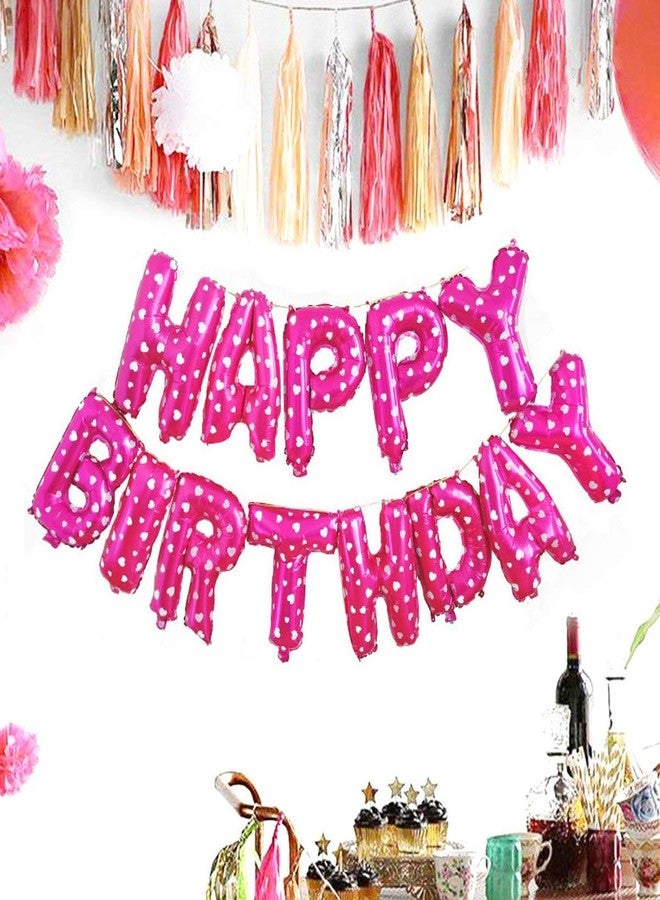 AMFIN ® (16 Inch) Happy Birthday Letter Foil Balloon Birthday Party Supplies/Happy Birthday Balloons for Party Decoration, Pink - Image 5